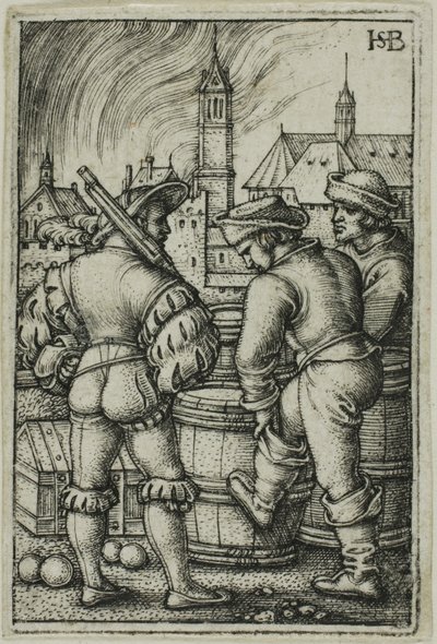 火薬樽付近の警備員 作： Hans Sebald Beham