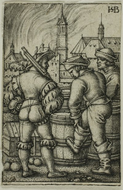 火薬樽付近の警備員 作： Hans Sebald Beham