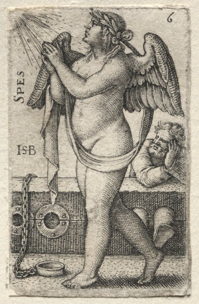 神の知識と七つの枢機卿の美徳: 希望 - Spes 作： Hans Sebald Beham