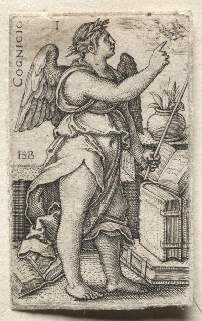 神の知識と七つの枢機卿の美徳: 神の知識 - Cognicio 作： Hans Sebald Beham