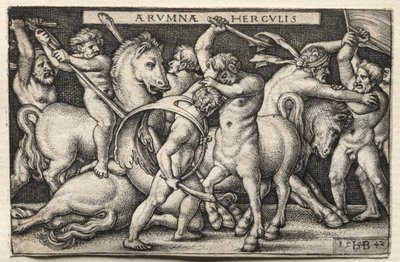 ヘラクレスの労働：ケンタウルスを倒したヘラクレス、1542年。 作： Hans Sebald Beham