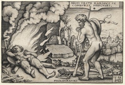 ヘラクレスの労働: 薪のヘラクレス 作： Hans Sebald Beham