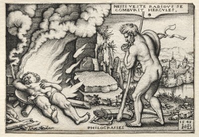 ヘラクレスの労働: 薪のヘラクレス 作： Hans Sebald Beham