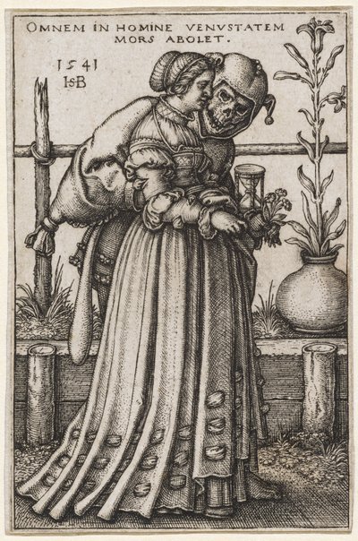 女性と死、1541（銅版画） 作： Hans Sebald Beham