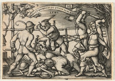 農民の結婚式または12ヶ月：第9、1547。 作： Hans Sebald Beham