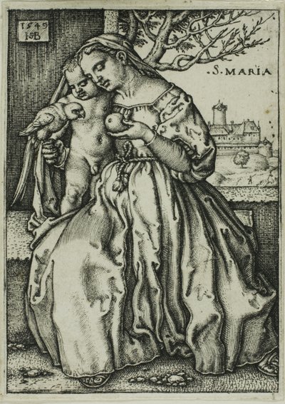 オウムと聖母子 作： Hans Sebald Beham