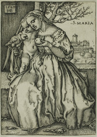 オウムと聖母子 作： Hans Sebald Beham