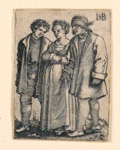 結婚式の行列：新郎新婦 作： Hans Sebald Beham