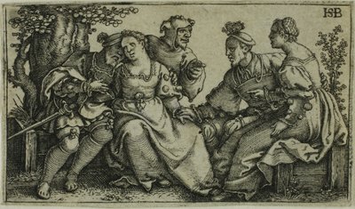 二組の夫婦と道化師 作： Hans Sebald Beham