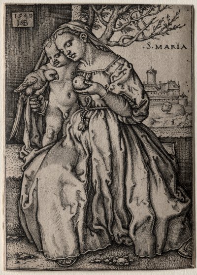 オウムと聖母 作： Hans Sebald Beham