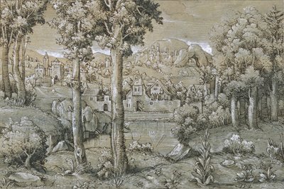 架空の風景、1543年。 作： Hans Sebald Lautensack