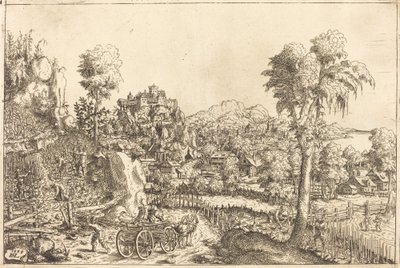 ぶどう畑のある風景、1559年。 作： Hans Sebald Lautensack