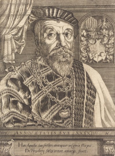 パンクラッツ・フォン・フライベルク・ホーエナシャウ、1553年。 作： Hans Sebald Lautensack