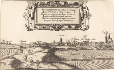 東からのニュルンベルクの眺め [左セクション]、1552 年。 作： Hans Sebald Lautensack