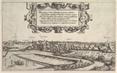 西からのニュルンベルクの眺め、1552年。 作： Hans Sebald Lautensack