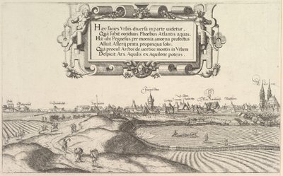 ニュルンベルクの東側、左のプレート、1552年。 作： Hans Sebald Lautensack