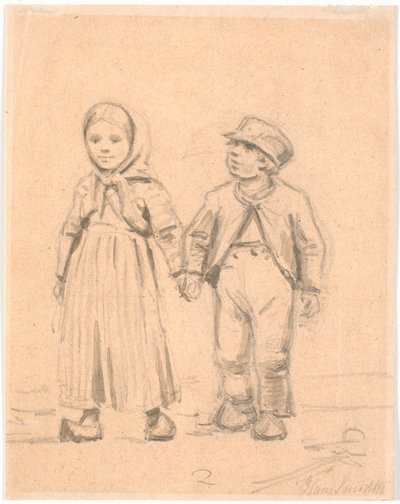 庶民の子供二人 作： Hans Smidth