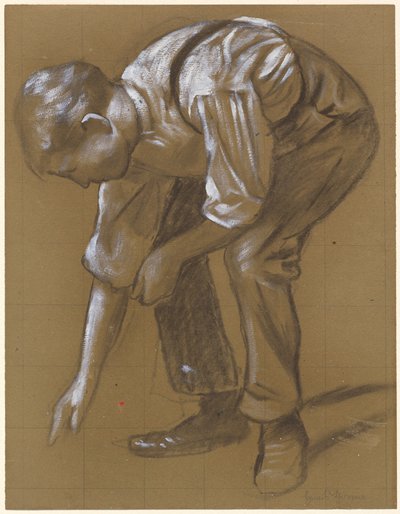 かがむ男 作： Hans Thoma