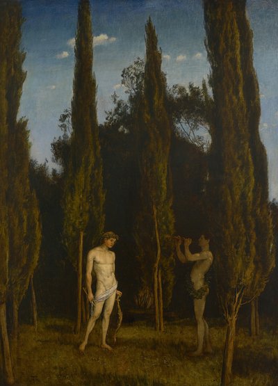 アポロとマルシュアス、 作： Hans Thoma
