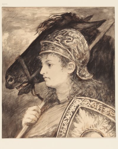 ブルンヒルダとグラーネ 作： Hans Thoma