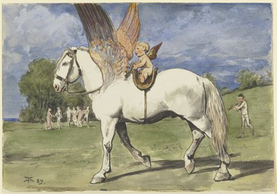 ケルビムはペガサスです 作： Hans Thoma