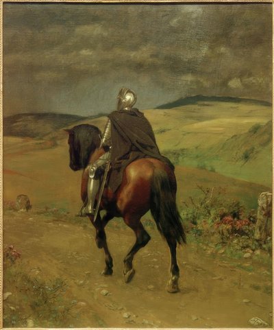 孤独に乗る 作： Hans Thoma