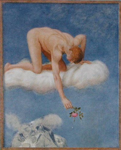 1910年にライプツィヒで出版された「Festkalender」のイラスト（カラーリトグラフ）「6月 作： Hans Thoma