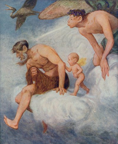 3月、1910年にライプツィヒで出版された「Festkalender」のイラスト 作： Hans Thoma