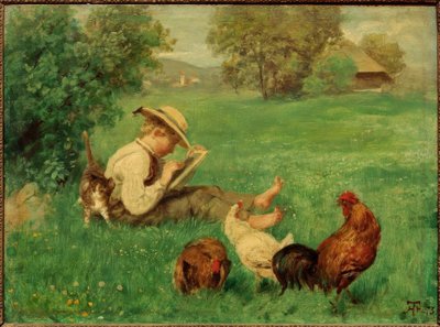 放課後。アートの始まり 作： Hans Thoma
