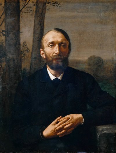コンラッドフィードラー1841-1895、1884年の肖像画。 作： Hans Thoma