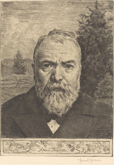 自画像Ⅱ 作： Hans Thoma