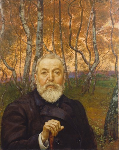 バーチグローブの自画像 作： Hans Thoma