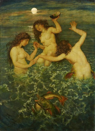 3人の人魚 作： Hans Thoma