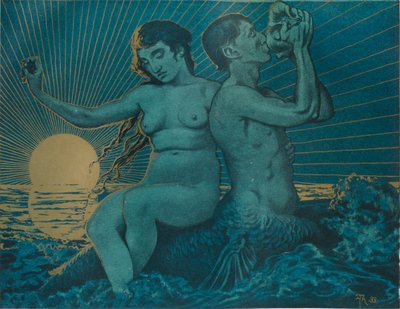 トリトンとネレイド、1895 作： Hans Thoma