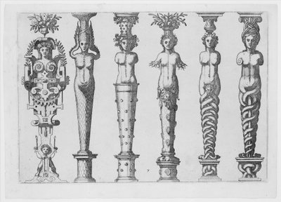 Caryatids ... または Atlantids Multiformium ...、ca. 1565 作： Hans Vredeman de Vries