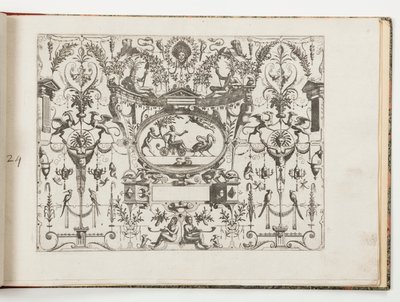 プレート 24、Grotteßco から: さまざまな方法で (Various Grotesques) 作： Hans Vredeman de Vries