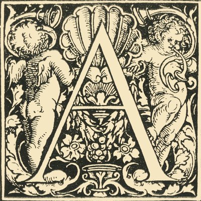 A-Hans Weiditzによるアルファベット、c1520-1521、1908。 作： Hans Weiditz