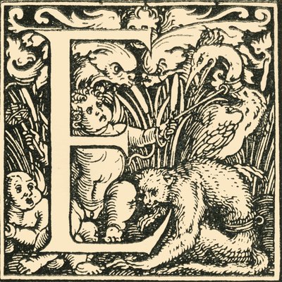 E-Hans Weiditz作のアルファベット、c1520-1521、1908。 作： Hans Weiditz