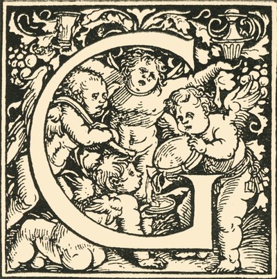 G-Hans Weiditz作のアルファベット、c1520-1521、1908。 作： Hans Weiditz