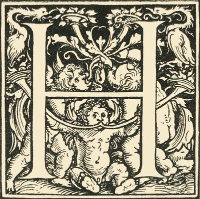 H-Hans Weiditz作のアルファベット、c1520-1521、1908。 作： Hans Weiditz