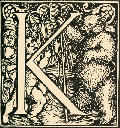 K-Hans Weiditzによるアルファベット、c1520-1521、1908。 作： Hans Weiditz