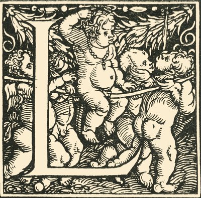L-Hans Weiditzによるアルファベット、c1520-1521、1908。 作： Hans Weiditz