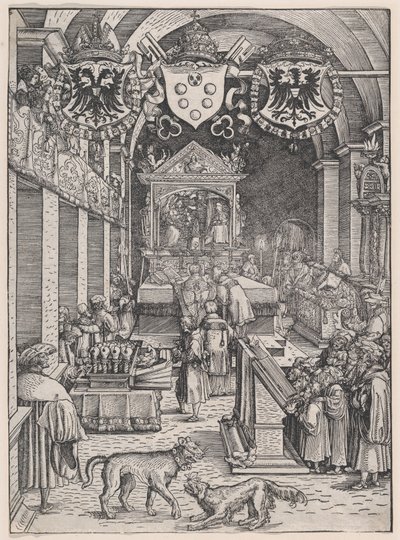 マクシミリアン1世聴覚ミサ、約。 1515年。 作： Hans Weiditz