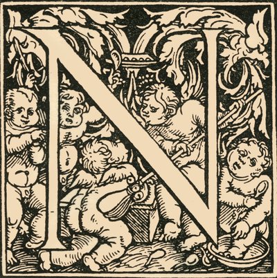 N-Hans Weiditzによるアルファベット、c1520-1521、1908。 作： Hans Weiditz