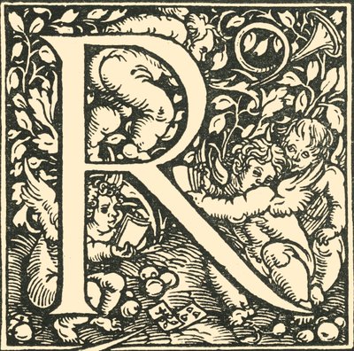 R-Hans Weiditzによるアルファベット、c1520-1521、1908。 作： Hans Weiditz