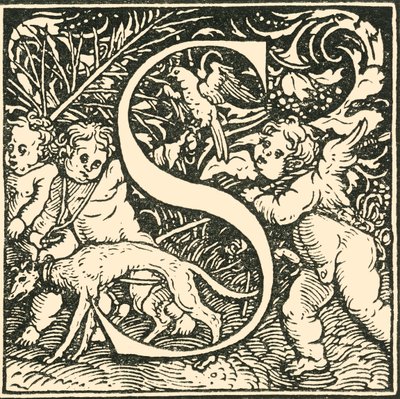 S-Hans Weiditzによるアルファベット、c1520-1521、1908。 作： Hans Weiditz