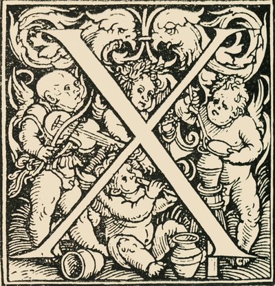X-Hans Weiditz作のアルファベット、c1520-1521、1908。 作： Hans Weiditz