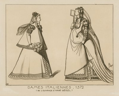 イタリアの女性、1572 作： Hans Weigel