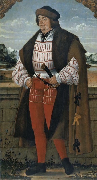 騎士クリストフとして知られる宮廷道化師、1515 年 作： Hans Wertinger von