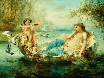 金星とキューピッド 作： Hans Zatzka
